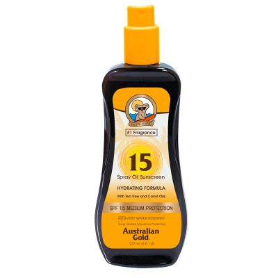 AUSTRALIAN GOLD SPF 15 Spray Oil with Tea Tree and Carrot Oils 237 ml